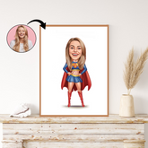 Superhelt tema12 (1 person) - karikaturtegning efter dine fotos - Just Karikatur